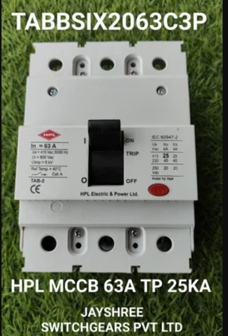 HPL MCCB 63A TP 25KA TABBASIX2063C3P